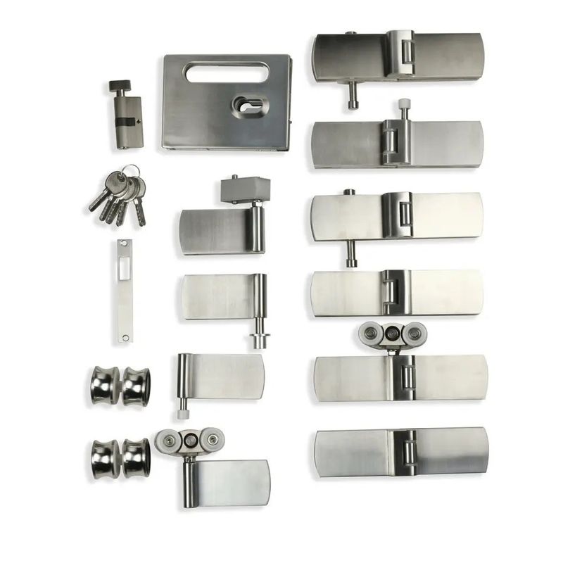 Satin/Polish Finish Folding Glass Sliding Door for Office Glass Partition Hardware