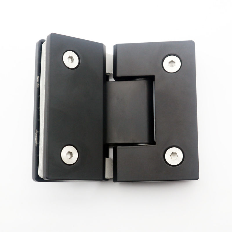 Stainless Steel Glass Shower Cabin Hinge Black Color 180 Degree For Shower Enclosure