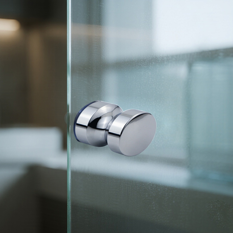 Round Door Knob Shower Glass Door Handle Knob for Frameless Sliding Shower Glass Door