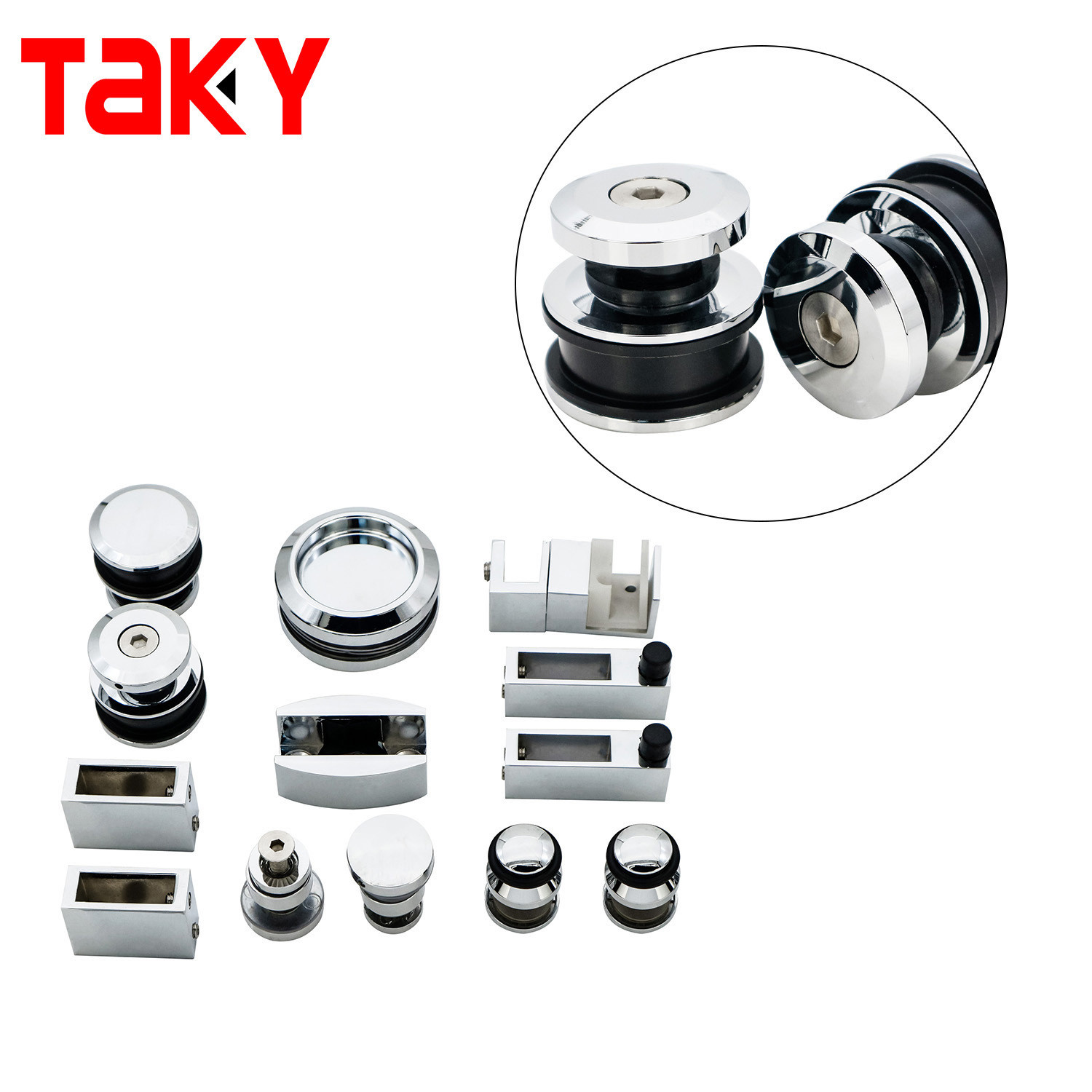 Shower Roller Sliding Glass Hardware in Chrome for Durable Wire ...