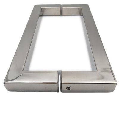Polished Chrome Finish Stainless Steel Square Pivot Glass Door Handle with and Sample