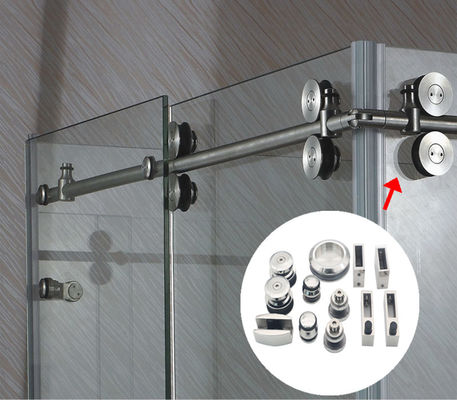 Frameless Glass Bathroom Screen Barn Door Hardware Fittings Functional and Frameless