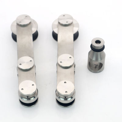 Chrome Plate Sliding Door System Hardware for Wooden Frameless Glass Shower Enclosure