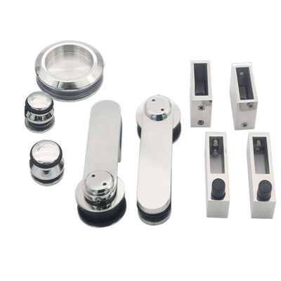 Functional Glass Bathroom Screen Sliding Hardware Set with Stainless Steel 304 Frame