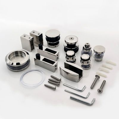 Frameless Glass Sliding Barn Shower Door Hardware Kit for Home Hotel Office Vila Bathroom