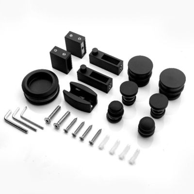 Sliding Door Track Barn Kit Shower Hardware Accessories Glass Stainless Steel Matt Black