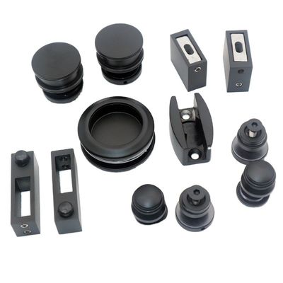 Round Tray Shape Black Sliding Shower Door Kit for 8-12mm Safe Glass Hardware Included