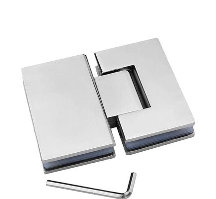 Stainless Steel 304 Door Window Hinges with Matt Black Finish 180 Degree Glass Clamp
