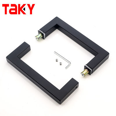 Matt Black Stain Back To Back Sliding Shower Glass Door Square Pull Handle 6 8 Inches