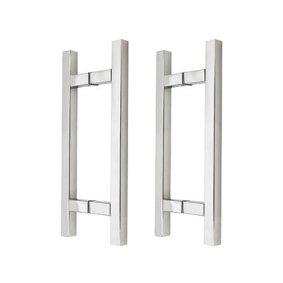 Good price Chinese Design Style CP Finish Commercial H Handle for Frameless Sliding Shower Glass Door Pull Handles online