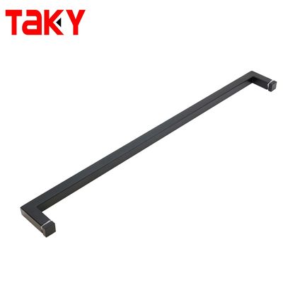 Good price 8-12mm Door Thickness Stainless Steel Square Shower Door Handle with Handle online