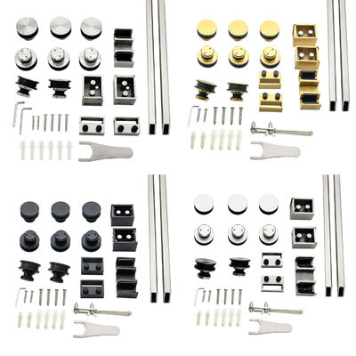 Good price Modern Design Double Pipe Bar Frameless Ss304 8-12mm Shower Sliding Door Fittings online