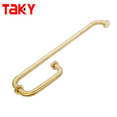 Hotel Bathroom Office Entry Pull Handles with Stainless Steel 304 Brushed Gold Finish
