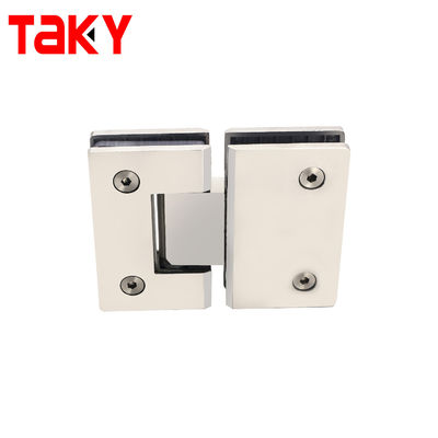 Stainless Steel 304 Glass Door Hinge Straight Edge Frameless Glass To Glass Hinge