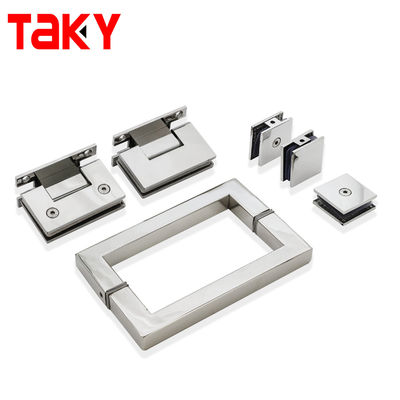 Stainless Steel 90 Degree Glass Shower Hinge Brass Shower Door Pivot Hinge for Bathroom Glass Screen Hinges