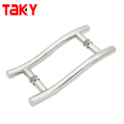 Customized S Shape Round Tube Back to Back Glass Sliding Door Pull Handle