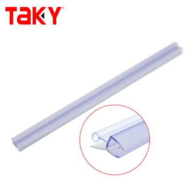 Frameless PVC Shower Door Bottom Seal Strip 10mm Transparent