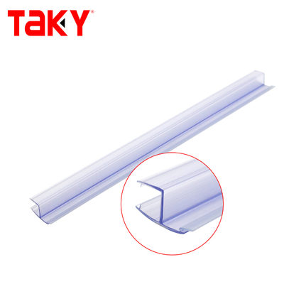 T Type PVC Shower Door Seal Strip 6-12mm Transparent Waterproof