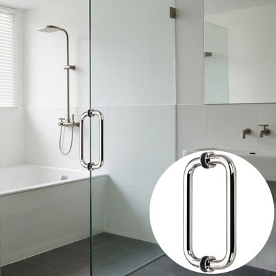 Stainless Steel 304 Electroplated silver round tube Sliding Glass Door Handle