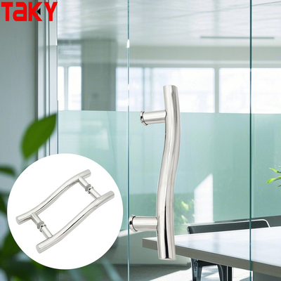 Stainless Steel Round Tube S type Interior Sliding Glass Door Pull Handle