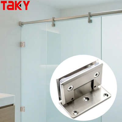 Heavy Duty Stainless Steel Wall Mount Square Bathroom Shower Glass Door Hinges