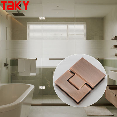 180 Degree Stainless Steel Rose Gold Shower Hinge Glass to Glass Hinge