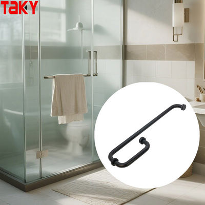 Stainless Steel 304 Black Glass Door Handle Shower Round Door Handle
