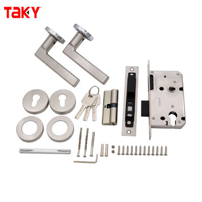 Good price Modern Design Stainless Steel L-Shape Door Handles with Locking Interior Wooden Door Handle online