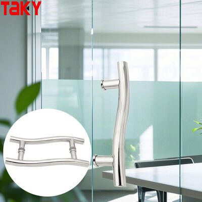 Stainless Steel 304 Modern Long Curved Glass Door Pull Handle Puxador Porta De Vidro