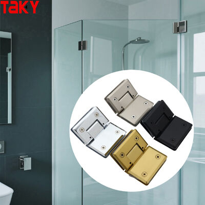 Modern 5 mm Thickness Matte Black Stainless Steel 135 Degree Shower Room Hinge for 8-12mm Glass
