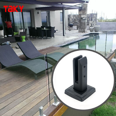 Good price High Quality Stainless Steel Modern Black Glass Spigot Clamp Post Railing Pool online