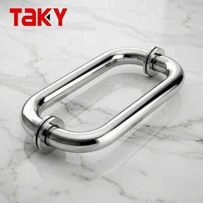 Round Shaped Long Main Door Handle Rose Mirror Pull Handle Shower Door Handles
