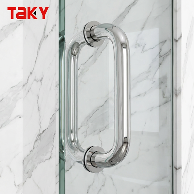 Hotel Style 304 Stainless Steel Bathroom Glass Door Handles Shower Handle