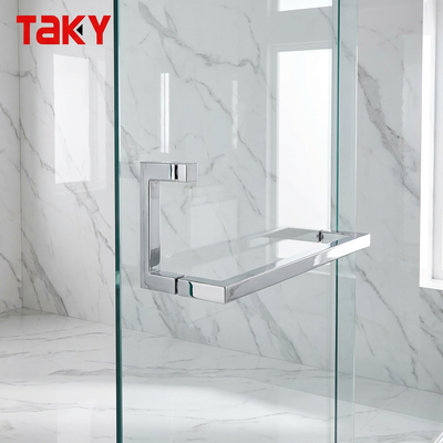Stainless Steel Square Pull Handle Towel Bar Shower Door Glass Door Handle