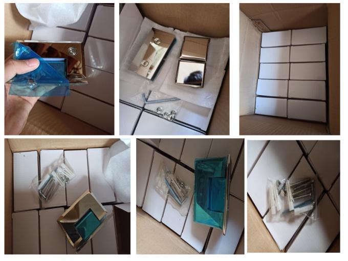 Stainless Steel Shower Door Hinges Suitable for 800-1200MM Door Width 5-6MM Thickness 9