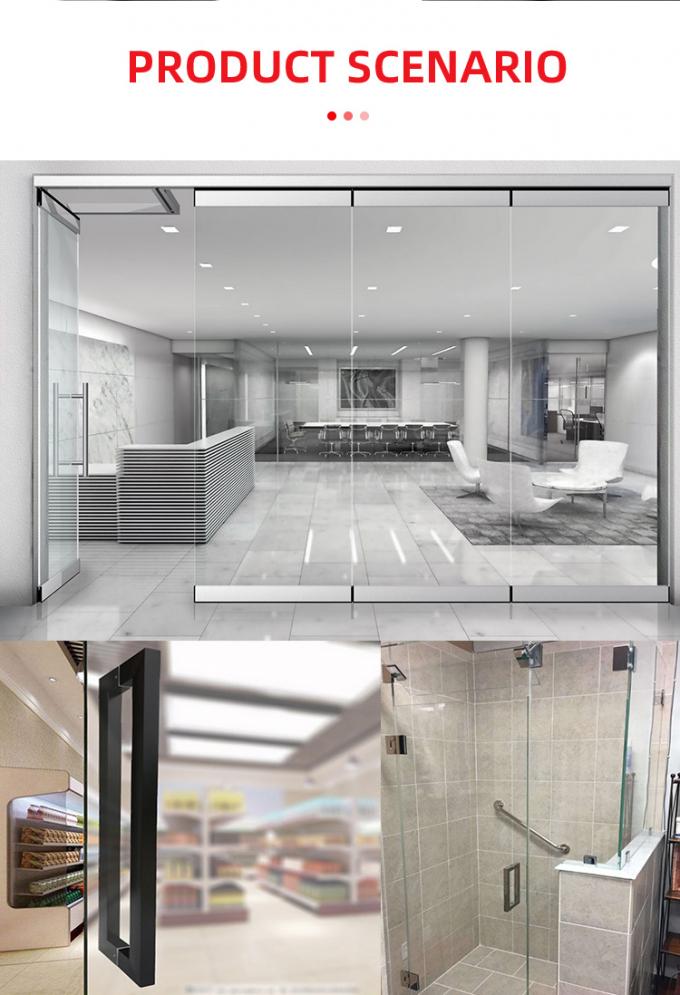 TK-C040 Round Stainless Steel Shower Room Glass Push Pull Handle with Polish Finish 6