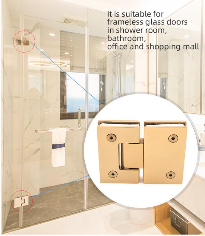 Modern Design 304 Stainless Steel Glass to Glass Hinge 180 Degree Bathroom Gate Clamp 1