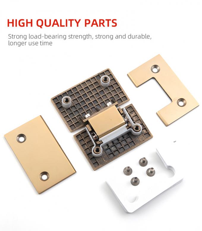 Modern Design 304 Stainless Steel Glass to Glass Hinge 180 Degree Bathroom Gate Clamp 5