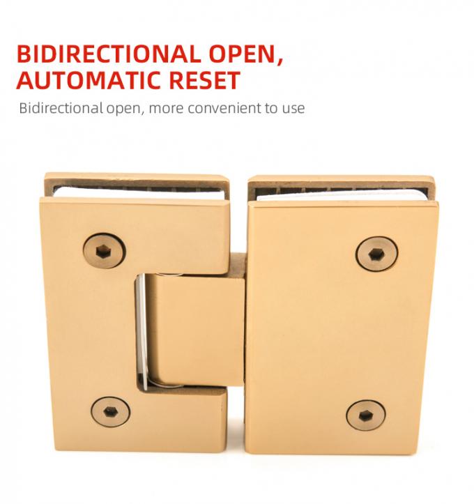Modern Design 304 Stainless Steel Glass to Glass Hinge 180 Degree Bathroom Gate Clamp 4