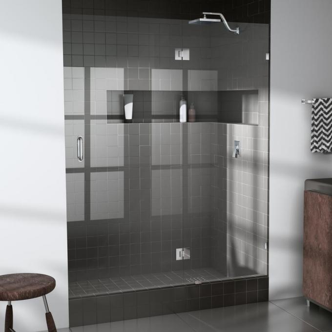 304 Stainless Steel Glass to Wall Hardware Shower Hinge Silver Coating Wall Mount 6