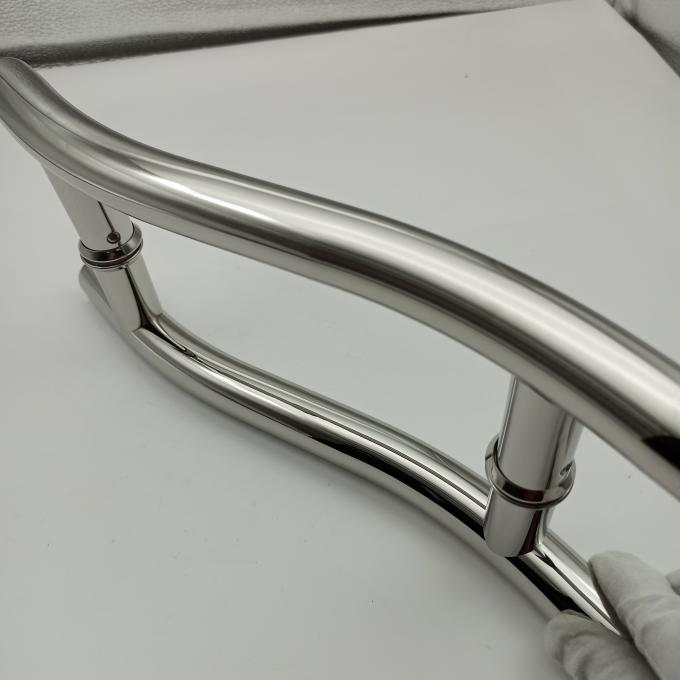Customized 304 Stainless Steel Glass Door Pull Handles for Hotel Interior Design 1