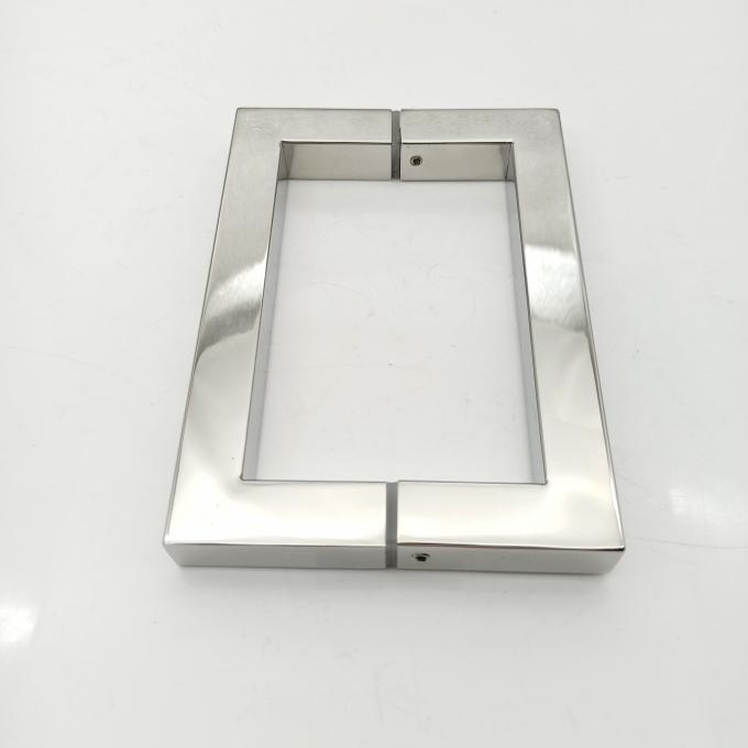 Polished Chrome Finish Stainless Steel Square Pivot Glass Door Handle with and Sample 0