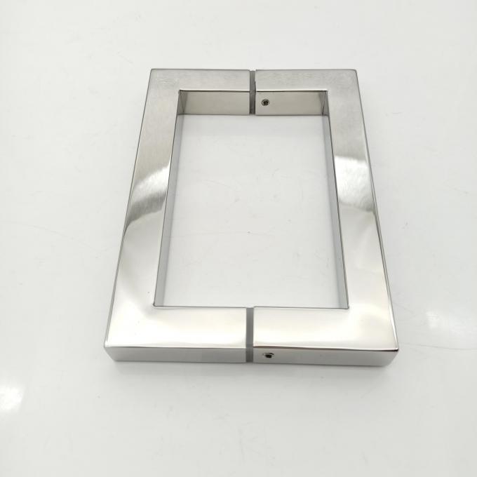 Polished Chrome Finish Stainless Steel Square Pivot Glass Door Handle with and Sample 1