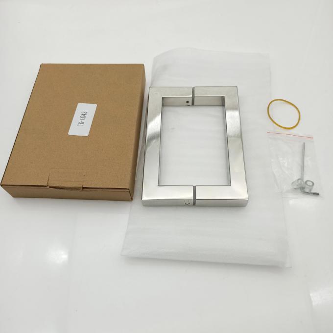 Polished Chrome Finish Stainless Steel Square Pivot Glass Door Handle with and Sample 4