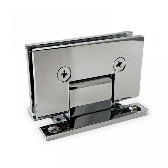 304 Stainless Steel Glass to Wall Hardware Shower Hinge Silver Coating Wall Mount 1