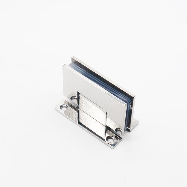 304 Stainless Steel Glass to Wall Hardware Shower Hinge Silver Coating Wall Mount 4