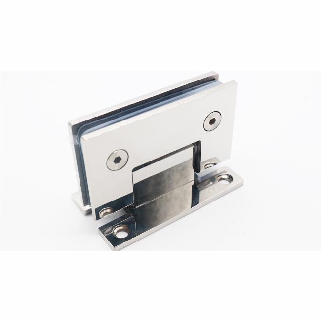 304 Stainless Steel Glass to Wall Hardware Shower Hinge Silver Coating Wall Mount 3