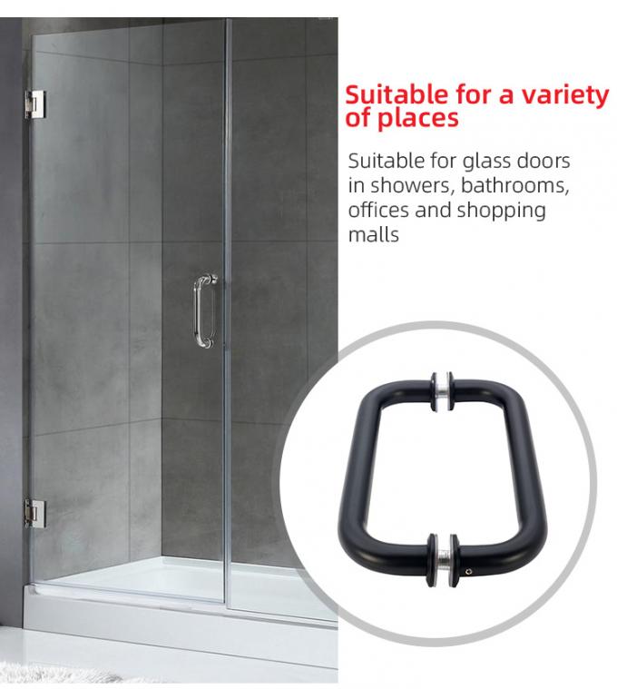 Modern Design Style Vertical Stainless Steel Pull Handle for Shower Door and Main Door 2